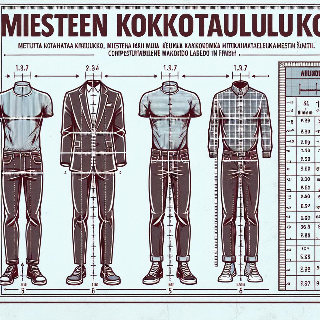 Miesten kokotaulukko